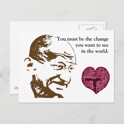 Carte Postale Mahatma (Devant / Derrière)