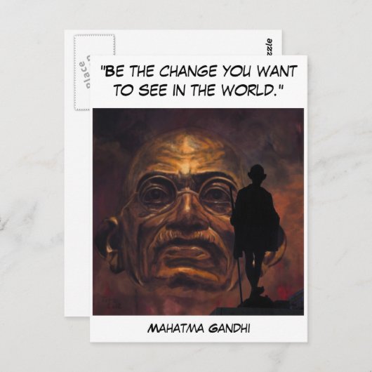 Carte Postale Mahatma (Devant / Derrière)
