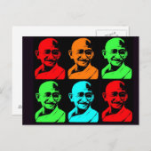 Carte Postale Mahatma Gandhi Collage (Devant / Derrière)