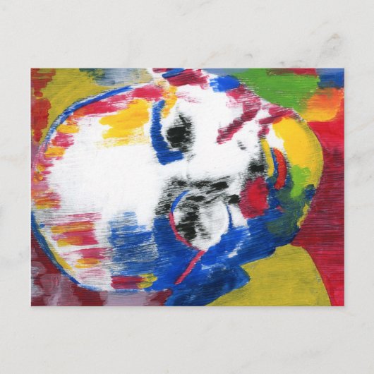 Carte postale Mahatma Gandhi colorée moderne (Devant)