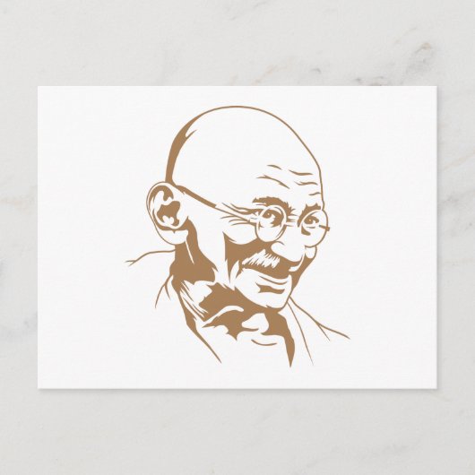 Carte postale Mahatma Gandhi Portrait (Devant)