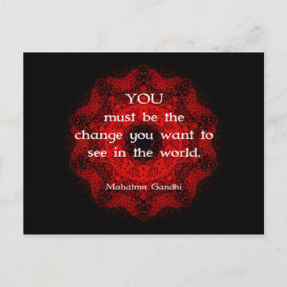 Carte Postale Mahatma Gandhi Sagesse Dire action