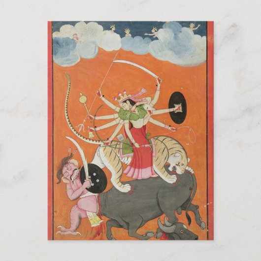 Carte Postale 'Mahishasuramardini', du 'Devimahatmya de Ma (Devant)