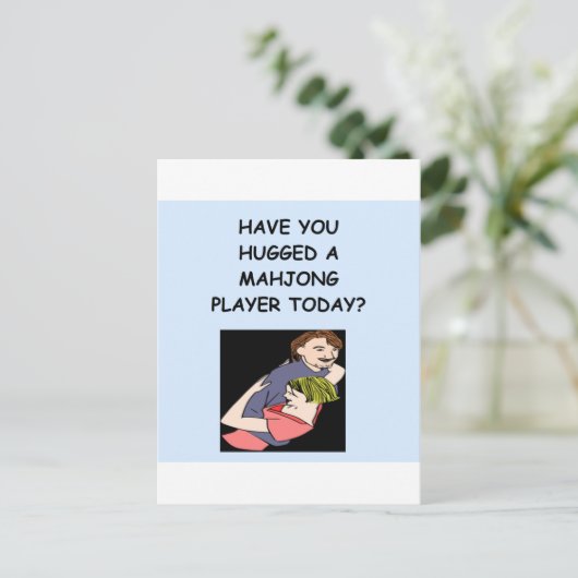 Carte Postale mahjong (Debout devant)