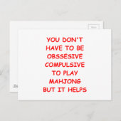 Carte Postale mahjong (Devant / Derrière)