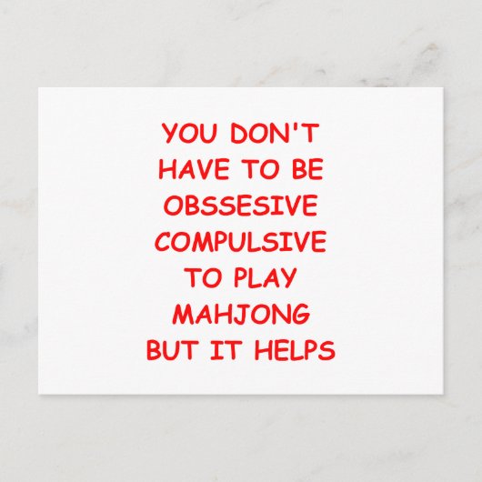 Carte Postale mahjong (Devant)