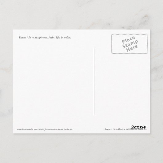 Carte Postale Mahjong à Hong Kong (Dos)