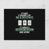 Carte Postale Mahjong Is A Smart People Game Mahjong Player (Devant)