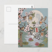 Carte Postale Mahjong Lever de lune (Devant / Derrière)