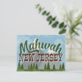 Carte Postale Mahwah New Jersey Fun Retro Snowy Mounts (Debout devant)
