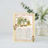 Carte Postale Mai 1884 Almanac. Gemini, Les Jumeaux (Debout devant)