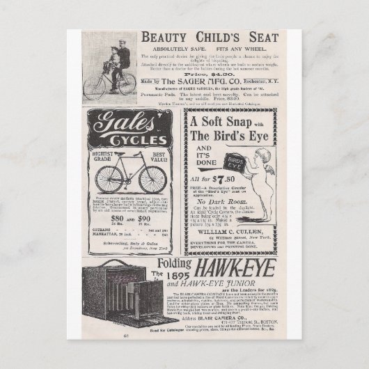 Carte Postale Mai 1895 Harper's Ads (Devant)