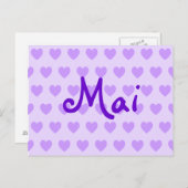Carte Postale Mai en violet (Devant / Derrière)