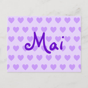 Carte Postale Mai en violet