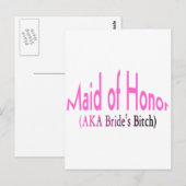 Carte Postale Maid Of Honor (Devant / Derrière)