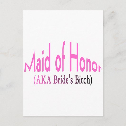 Carte Postale Maid Of Honor (Devant)