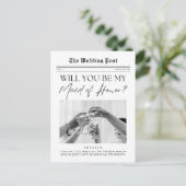 Carte Postale Maid of Honor Proposition, USA Customizable Newspa (Debout devant)