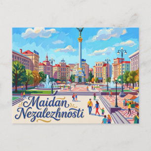Carte Postale Maïdan Nezalejnosti Ukraine