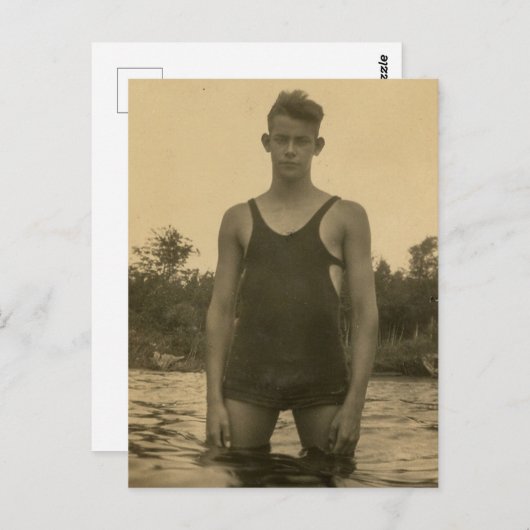 Carte Postale Maillot nageur (Devant / Derrière)