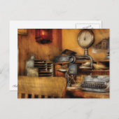 Carte Postale Mailman - Au bureau (Devant / Derrière)
