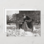 Carte Postale Mailman dans la neige, 1922 (Devant / Derrière)