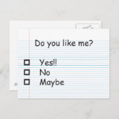 Carte Postale M'aimes-tu ? (Devant / Derrière)