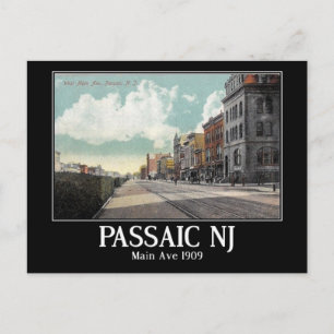 Carte Postale Main Ave, Passaic, New Jersey Vintage