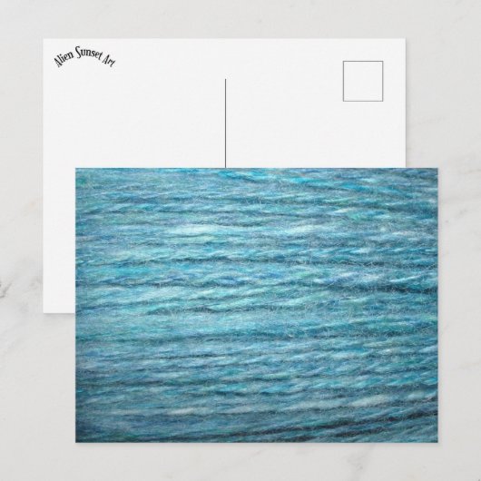 Carte Postale main bleue (Devant / Derrière)
