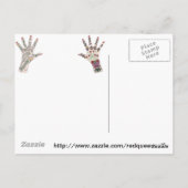 Carte Postale Main colorée Mehndi (Dos)