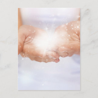 Carte Postale main de guérison d'énergie blanche reiki guérisseu
