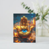 CARTE POSTALE MAIN DE HAMSA - ZEN BOUDDHISME (Debout devant)