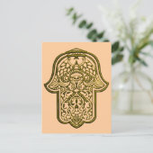 Carte Postale Main de henné de Hamsa (Golden) (Debout devant)