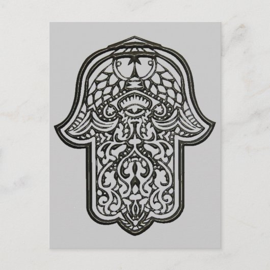 Carte Postale Main de henné de Hamsa (Original) (Devant)