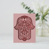 Carte Postale Main de henné de Hamsa (Rouge) (Debout devant)
