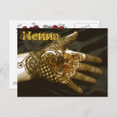 Carte Postale Main de henné du cornouiller (Devant / Derrière)