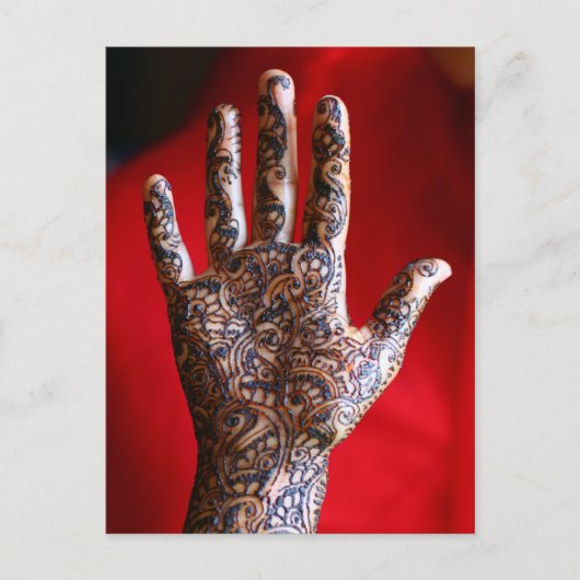 Carte Postale Main de henné Mehndi (Devant)