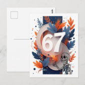 Carte Postale Main de squelette Halloween 67 (Devant / Derrière)
