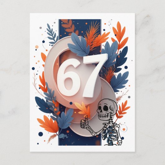 Carte Postale Main de squelette Halloween 67 (Devant)