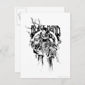 Carte Postale Main noire 0 Collage graphique, noir et blanc (Devant / Derrière)