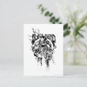 Carte Postale Main noire 0 Collage graphique, noir et blanc (Debout devant)