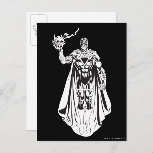 Carte Postale Main noire avec crâne 3 (Devant / Derrière)