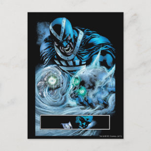 Carte Postale Main noire avec le panneau de crâne