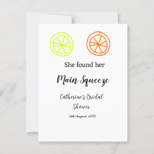 Carte Postale Main Squeeze citron citron mariage enter nom d