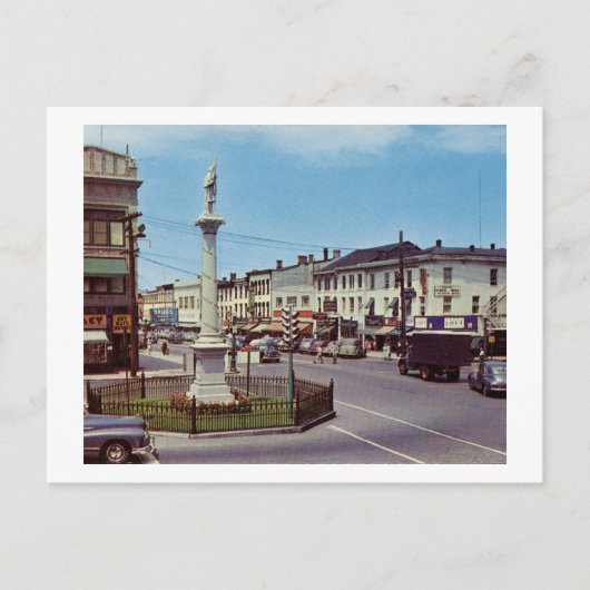 Carte Postale Main St, Danbury, Connecticut Vintage (Devant)