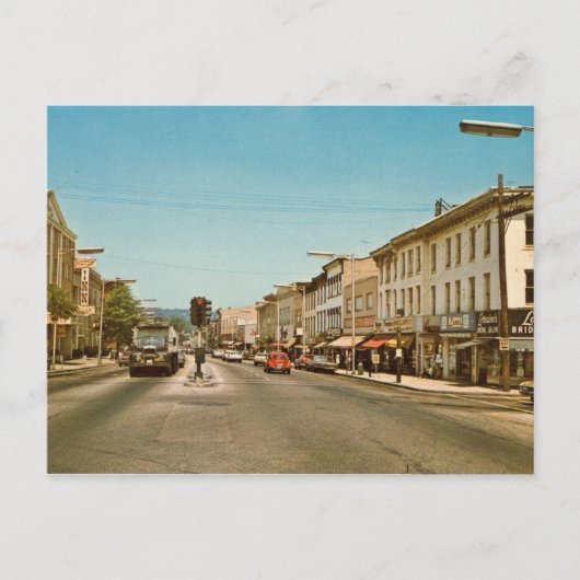 Carte Postale Main St, Danbury, CT Vintage (Devant)