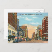 Carte Postale Main St, Dayton, Ohio Vintage (Devant / Derrière)