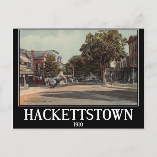Carte Postale Main St. Hackettstown NJ Vintage (Devant)