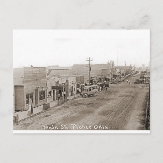 Carte Postale Main St. Picher Oklahoma vers 1920 (Devant)