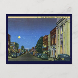 Carte Postale Main St, Waynesville NC Vintage
