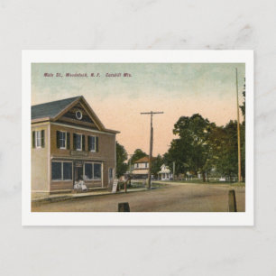 Carte Postale Main St, Woodstock, New York Vintage